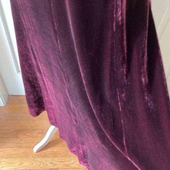 Burgundy Velvet Skirt w Black Velvet Tassel Sash size 14 NEVER WORN - Picture 5 of 10